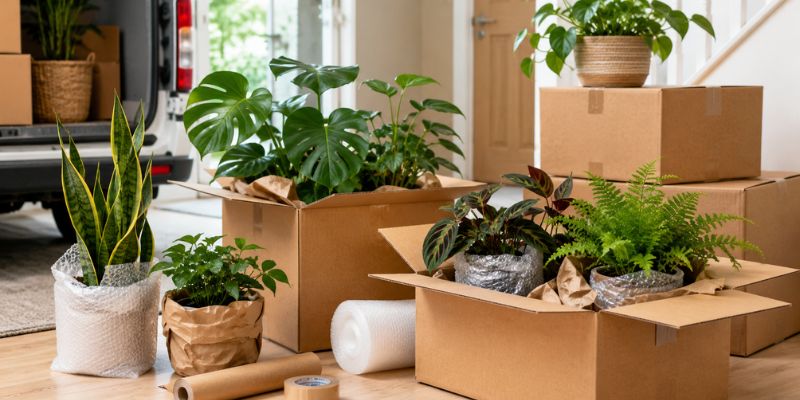 Cómo transportar plantas en una mudanza
